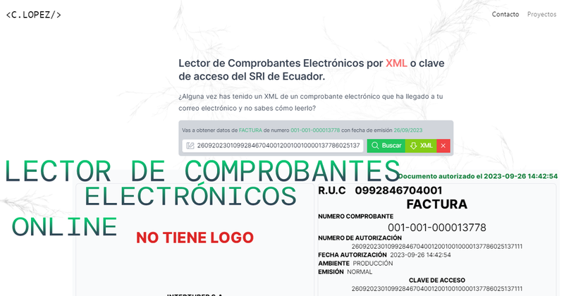 Lector de comprobantes electrónicos